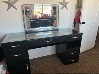 Vanity with mirror