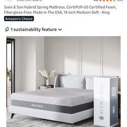 Sven & Sons 14” Medium Plush King Size Mattress