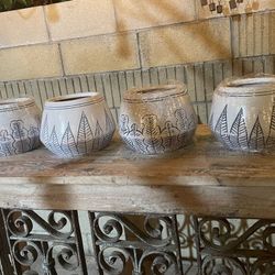 White & Blue Ceramic Pot