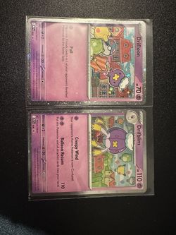 Drifloon (MEP005) Drifblim (MEP006) - Checklane Exclusive - Cosmos Holo Promo NM