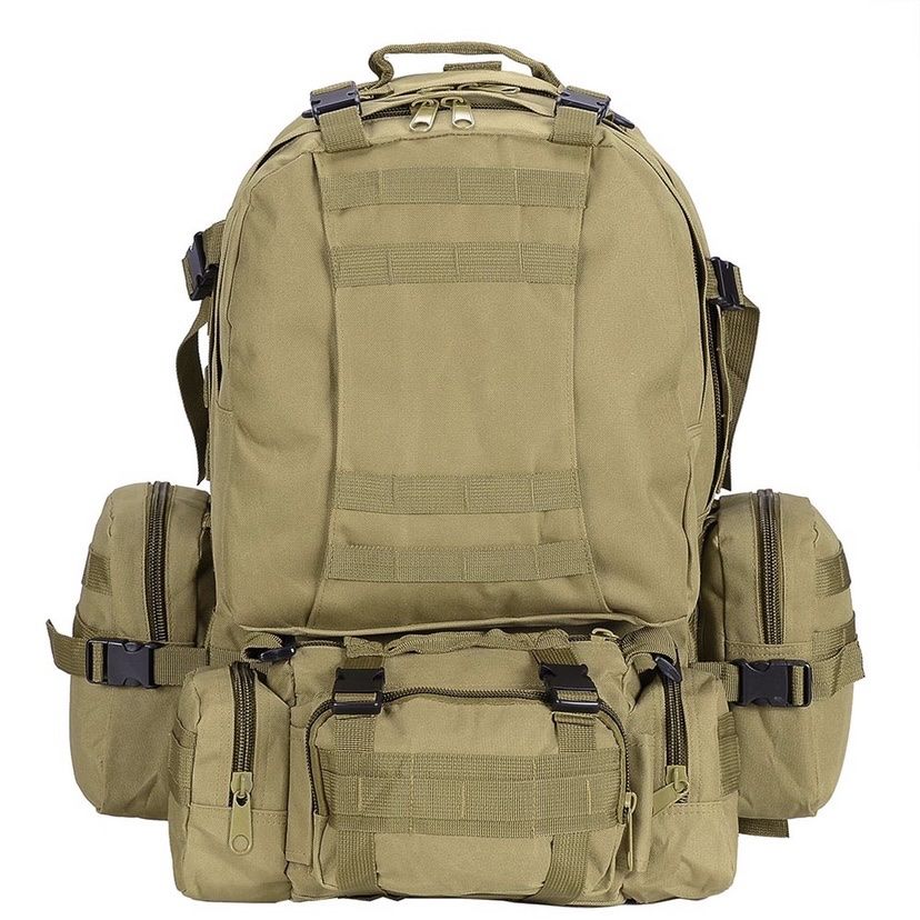 55L Molle Tactical Army Military Rucksacks Backpack Camping Outdoor Hiking Traveling Trekking Bag