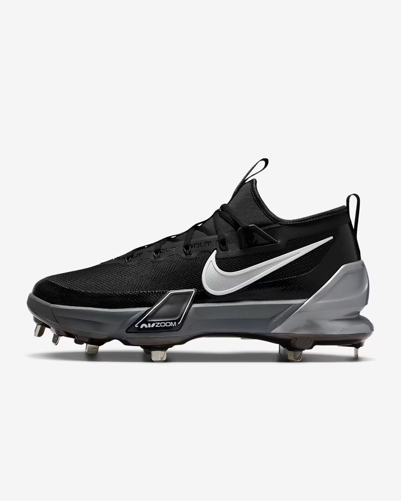 Nike Force Zoom Trout 9 Elite Baseball Cleats Mens Size 8 FB2906-003 Black 