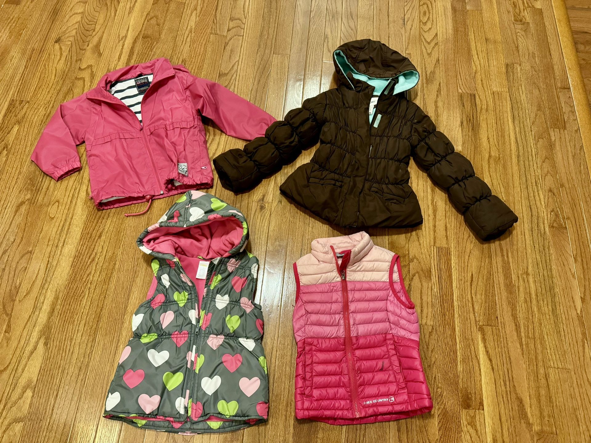 4 Kid Girl Jacket Coats Vests Raincoat Size 4 5 6 Take All For $10