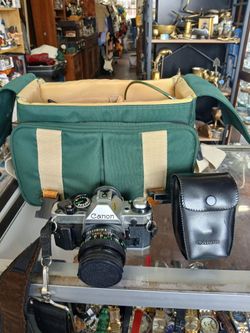 vintage Canon AE-1 Program 35mm film SLR camera