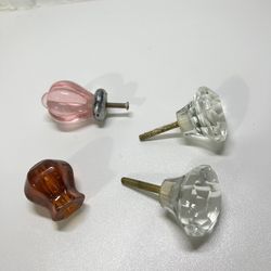 Clear Glass Door Knobs Victorian Era Style vintage