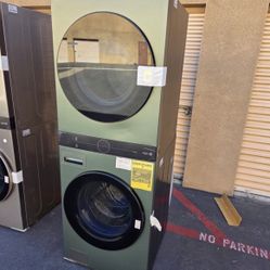 LG STACKABLE, FRONT LOAD WASHER AND GAS DRYER
