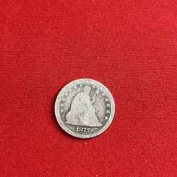 1877- S Seated Liberty Quarter 