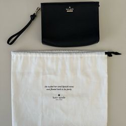 Kate Spade Jackson Street Marlow Pebbled Leather Black Wristlet