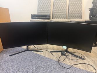 Two Samsung 27-Inch Curved Monitors for Sale