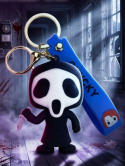 6 1/2" Scream Key Chain With A Chucky Strap
