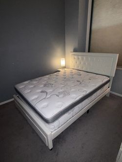 Full size Bed, frame, headboard and Mattress