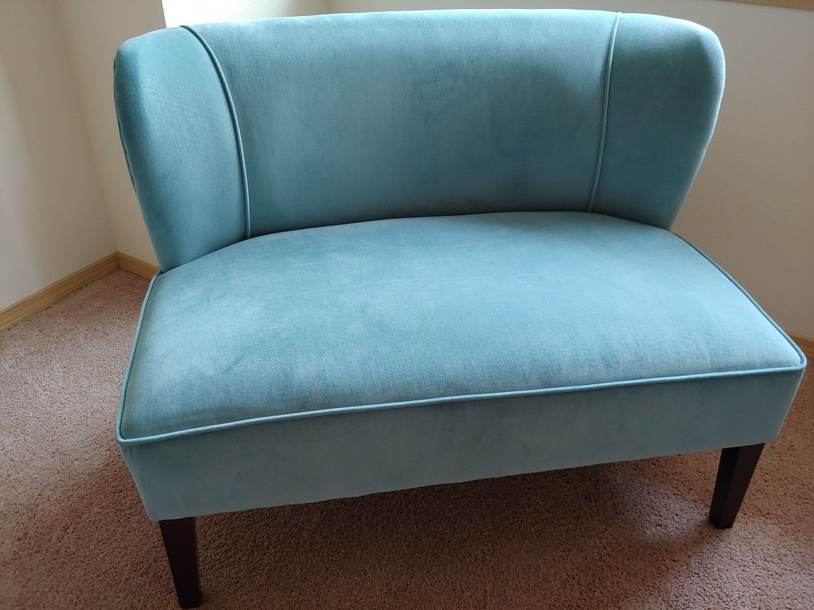 Caribbean Blue Quincy Loveseat World Market