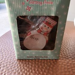 Snowman New Glass Measuring Cups 