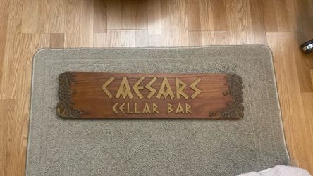 Vintage Caesars Cellar Bar Sign