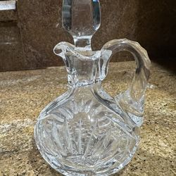Vintage crystal oil or vinegar cruet