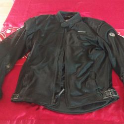 Fieldsheer Men’s BIKER Black Mesh Padded Protection Motorcycle Jacket . Vintage 