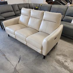 Crosslin Leather Power Reclining Sofa, Defective, $699