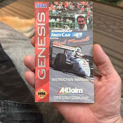 Sega Genesis Newman Haas Indy Car Manual Only 