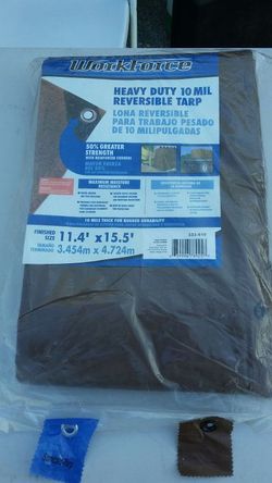 11.4 by 15.5 reversable tarp