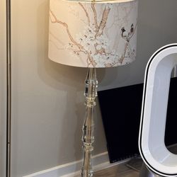 Crystal Floor Lamp with Decorative Shade
