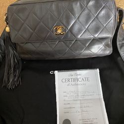 Chanel 24K Gold Platted Hardware Crossbody Bag In Dark Brown