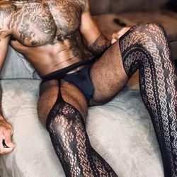 Men Sexy Hollow Fishnet Stockings