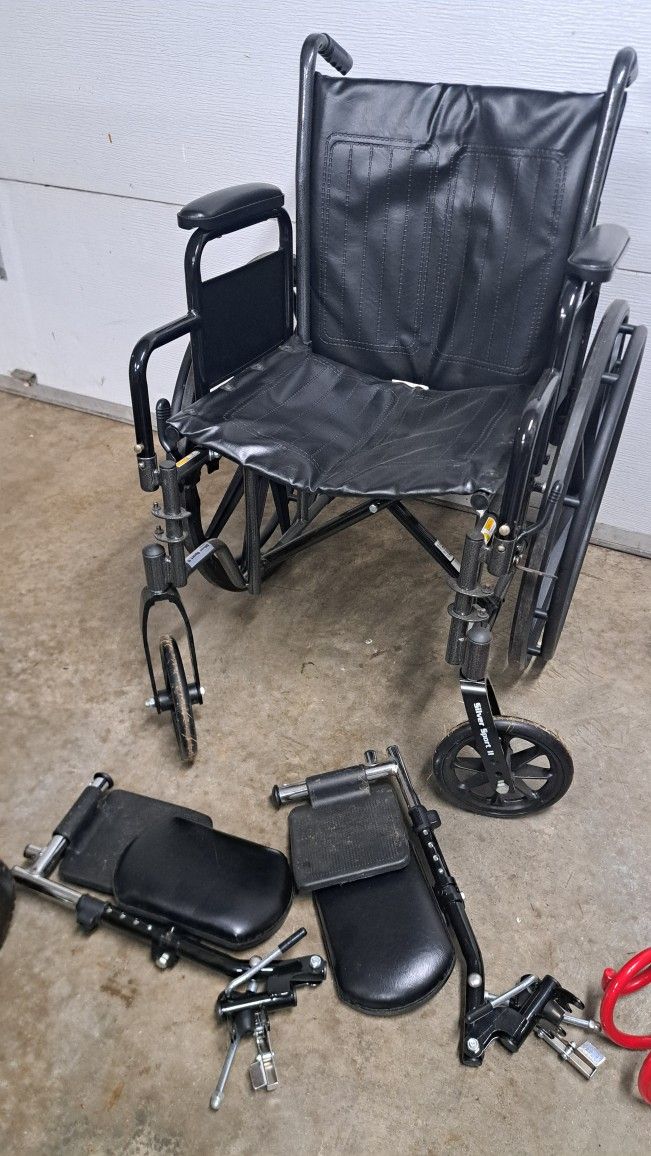 Wheelchair with Leg Supports