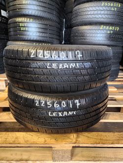 225 60R 17 USED TIRES LEXANI 2256017 USED TIRES (PAIR) MOUNT BALANCE INCLUDED