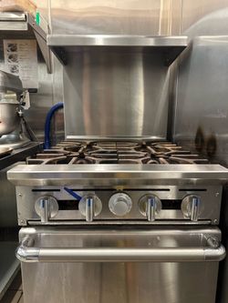 Imperial IR-4 24" 4 Burner Gas Range Standard Oven Natural Gas Used