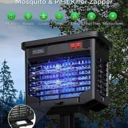 Solar Bug Zapper Indoors Outdoors Stake Plug In Option