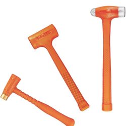 XtremepowerUS 3-Pieces Dead Blow Hammer Set, Brass Hammer, Ball-Peen Hammer, and Dead Blow Hammer, Unibody Checkered Grip, Spark & Rebound Resistant