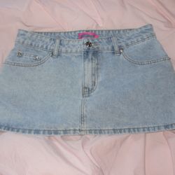 edikted chiara denim micro skirt