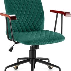 NEW Green Velvet Office Chair