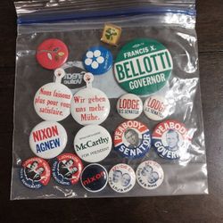 Vintage16 - 60's-70's Campaign Buttons +Pins