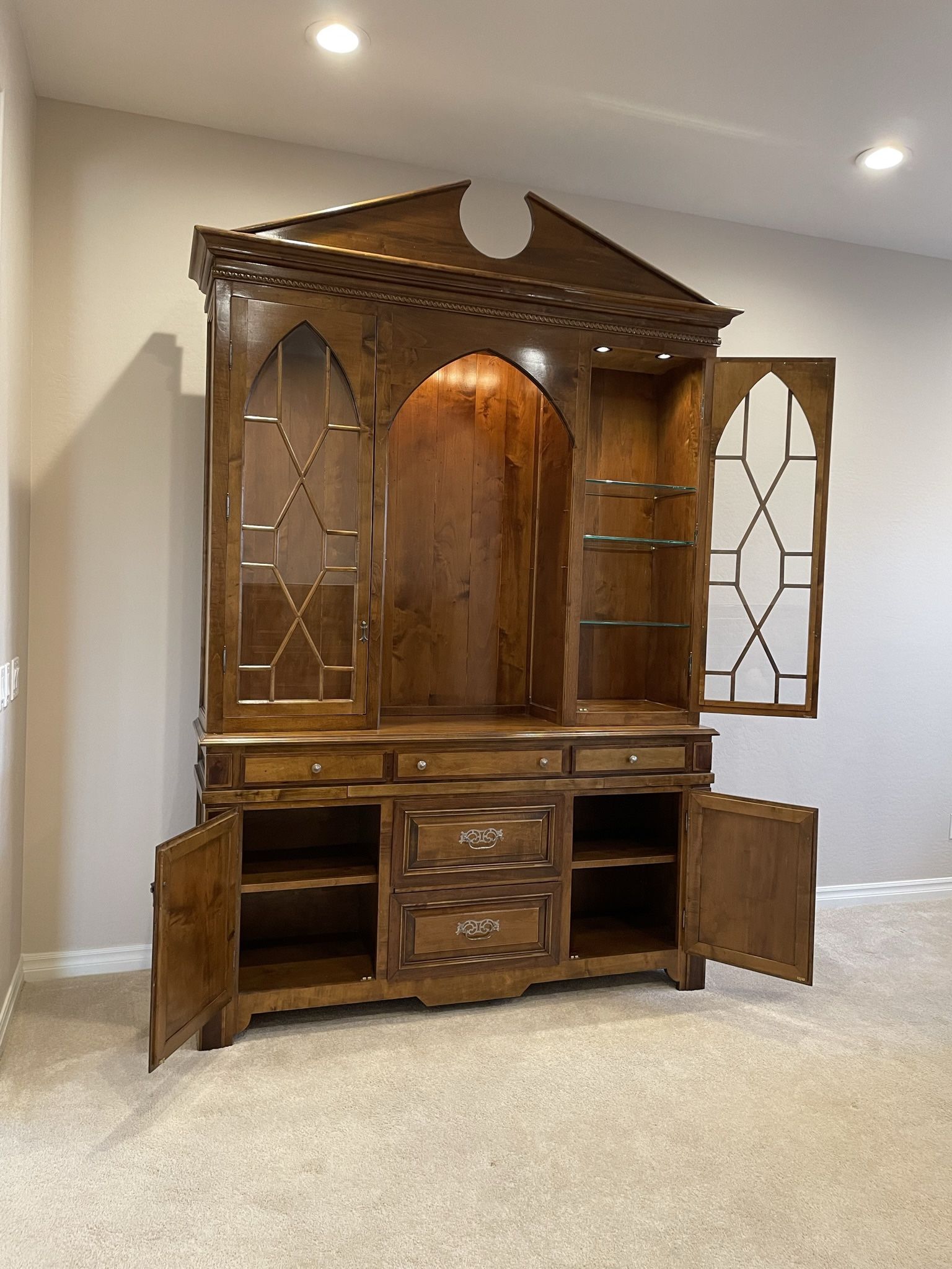 Buffet Hutch Office Bookcase Storage Unit