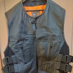 First Classic Leather Motorcycle Vest