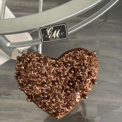 C.Marie Beaded heart wallet- new with tags