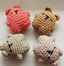 Handmade Crochet Bear Keychain