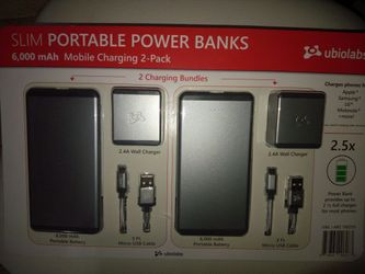 6000 mAh Mobile Charging 2-Pack