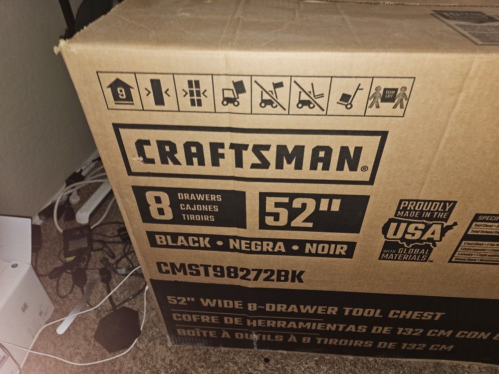 Craftsman 52inch Top Amd Bottom Tool Box Comes With 1/2 inch Milwaukee Impact Drive.