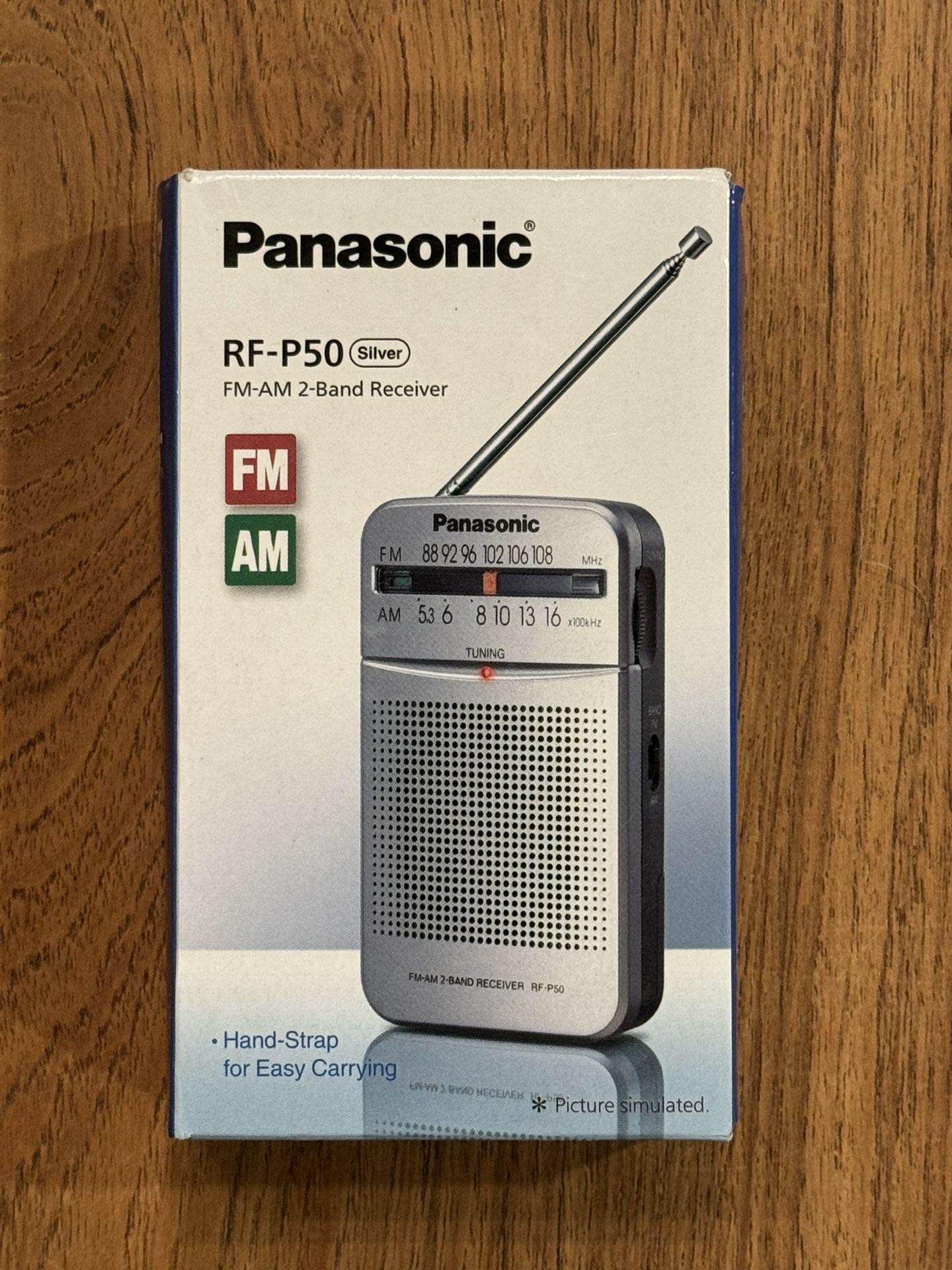 Panasonic RF-P50: Battery Operated Pocket Radio AM/FM Radio - Silver