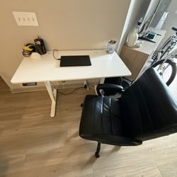 Electric Standing Desk And Chair