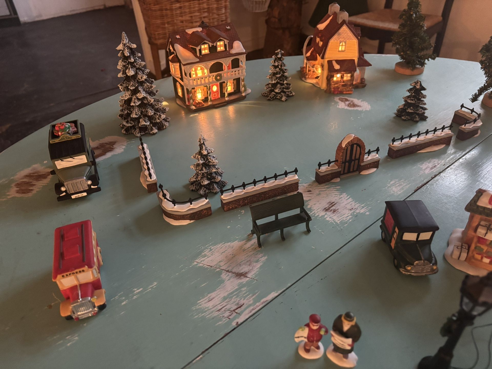 Snow Village Scene Collection Dispay