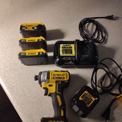 DeWalt Cordless Impact Drill/3 Battery's/2 Chargers
