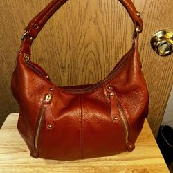 KRISTEN BELLE Brown Leather Shoulder Bag Purse