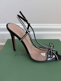 Andrea Wajer Crystal Bow Slingback Heel
