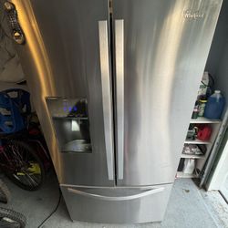 Like New Whirlpool 36” Fridge $650 French Doors With Ice Maker And $450 Whirlpool Range / Stove 30” Electric 