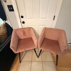 Rose gold Tuft Chairs