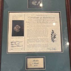 1622 Atocha Shipwreck Silver 4 Reales w/ Original Mel Fisher COA Authentic Treasure Coin