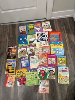 Kids/educational soft and hard books- 77 count